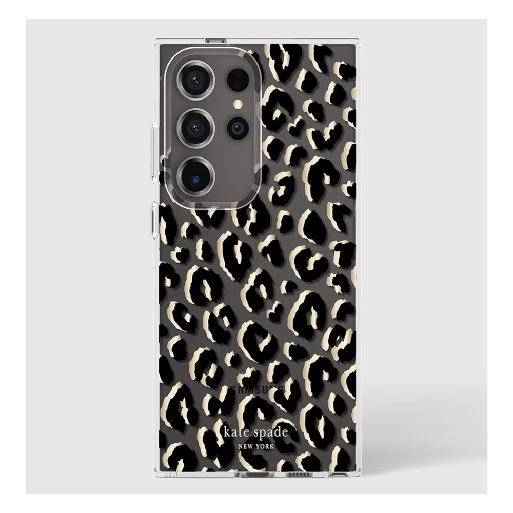 NEW Kate Spade New York Leopard Print Samsung Galaxy S24 Ultra Phone Case